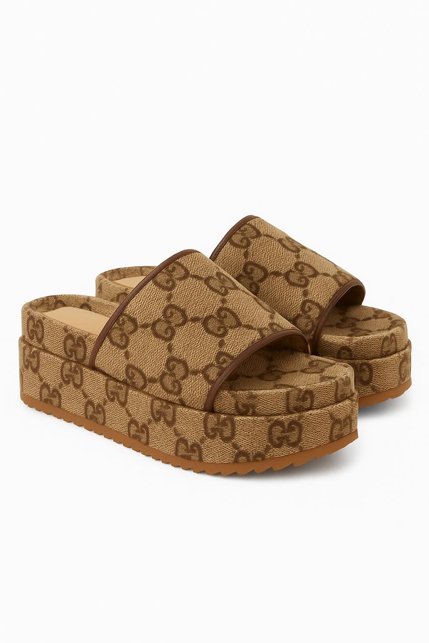 Designer Monogram Gucci Platforms