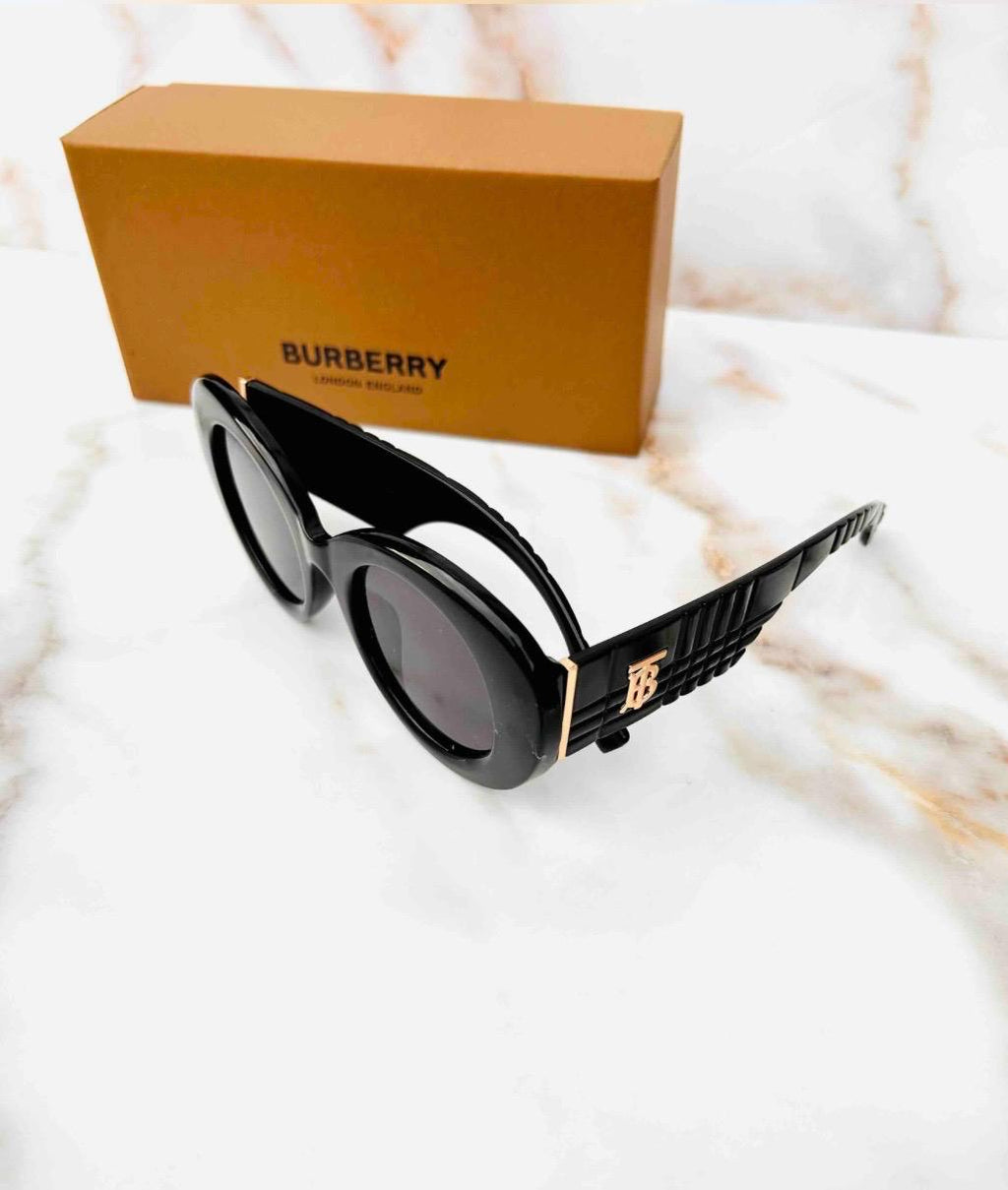 BURBERRY TB OVERSIZED ROUND SUNGLASSES