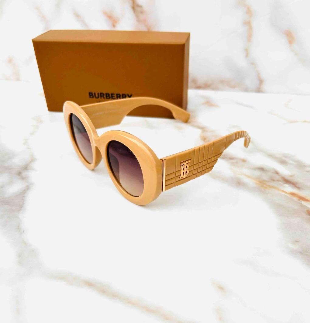 BURBERRY TB OVERSIZED ROUND SUNGLASSES