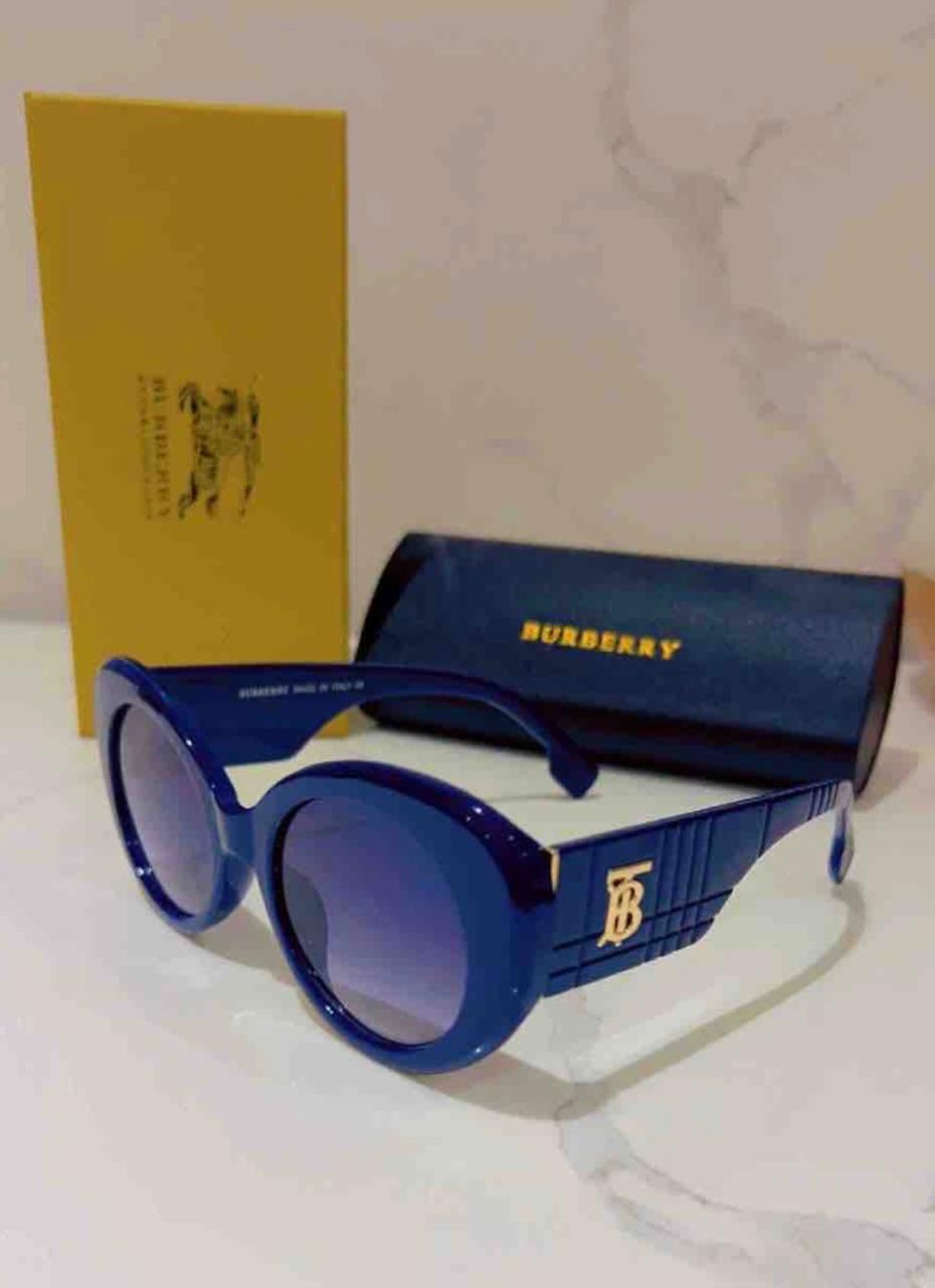 BURBERRY TB OVERSIZED ROUND SUNGLASSES