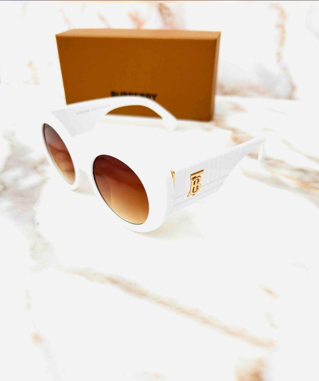 BURBERRY TB OVERSIZED ROUND SUNGLASSES